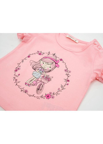 Комбінований літній набір дитячого одягу з дівчинкою (18595-110g-pink) Breeze