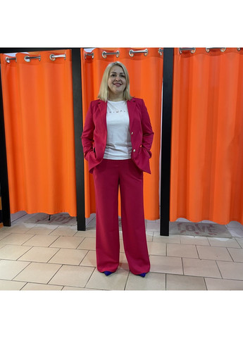 Піджак жіночий класичний довгий рукав на гудзиках 46 малина J. London (354332035)