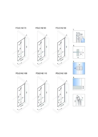 Душевая кабина FOLD N2 CHROME Rea (386206042)