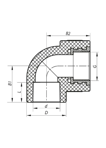 Угол ВР 25x1/2F PPR (KP0136) KOER K0114.PRO (388159378)