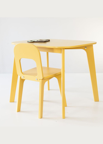 Дитячий столик і стільчик для дітей 4-7 років Жовтий Tatoy (292867408)