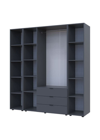 Комплект шаф для одягу Гелар (3 шт.) 192,6х49,5х203,4 см Графіт (DRS-011149) Doros (361998785)