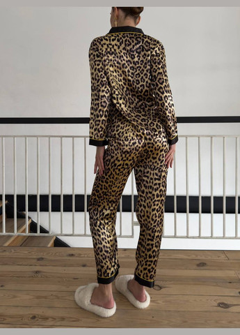 Золотая всесезон женская пижама - домашний костюм. футболка + брюки No Brand