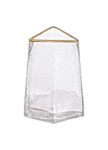 Стеклянная ваза для цветов, декоративный треугольник с золотой каймой, 16 см HP-1709 Yiwu (306873564)