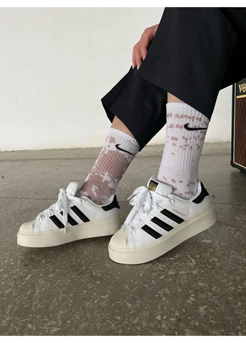 Білі кросівки чоловічі adidas superstar bonega black/white адідас суперстар білі демісезон No Brand