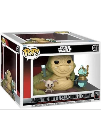 Фігурка Pop Фанко Поп Return of the Jedi 40th Jabba w/salacious Зоряні війни Джабба Хатт 15 см JW 611 Funko (398236021)