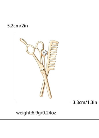 Брошь "Ножницы и расческа" China (345751403)