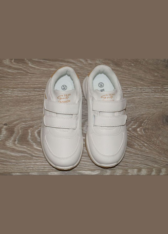 Білі осінні кросівки дитячі демісезонні білі з бежевим W.Niko Fashion