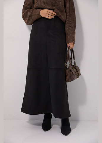 Черная длинная замшевая юбка Arjen