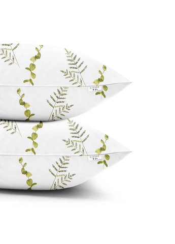 Двоспальна постіль з простирадлом на гумці GREEN FOLIAGE CS6 180х220 см Cosas (307474630)