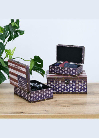 Набір 3-х скринь - Прапор США (SH31340) Гранд Презент (322190869)