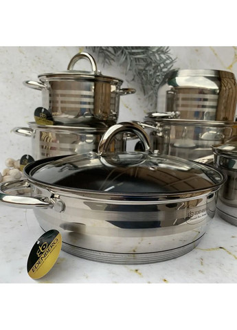 Набір каструль із нержавіючої сталі EB-4006 12 предметів Edenberg (360654354)