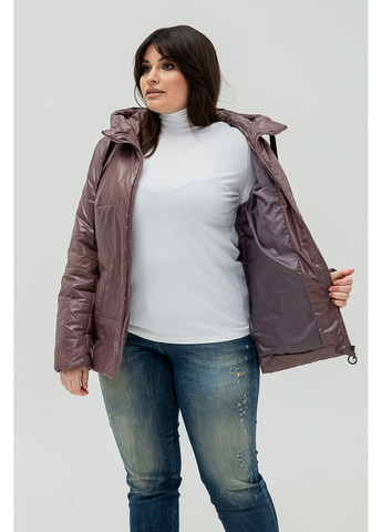 Пудровая демисезонная женская куртка софия с капюшоном и карманами all posa (ap101356p) A'll Posa