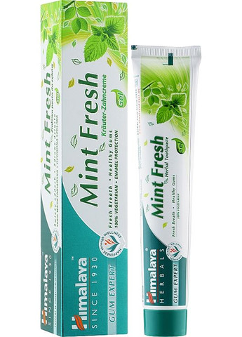 Освежающая зубная паста-гель Mint Fresh Herbal Toothpaste 75ml (235773-52274) Himalaya Herbals (368635026)