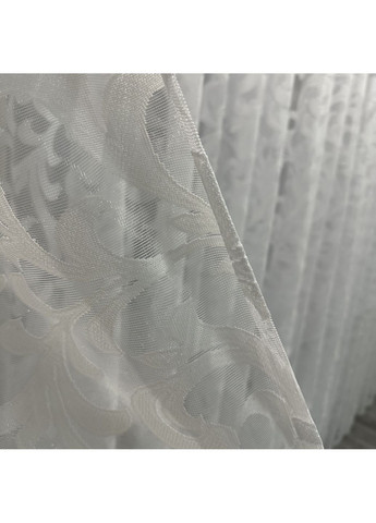 Эксклюзивный тюль жаккард "Дамаск". Великолепный классический узор. Готовый тюль белый размер 300х270 см. No Brand (370278940)