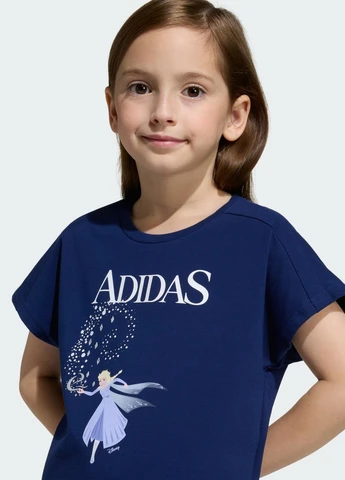 Синяя демисезонная футболка disney frozen adidas