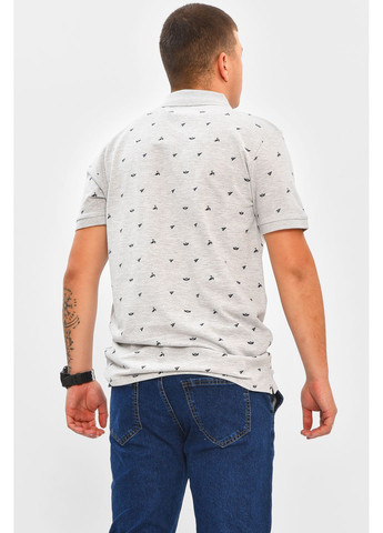 Сіра футболка чоловіча сірого кольору з принтом Let's Shop