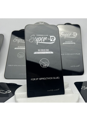 Защитное стекло на 16 PRO Super 5D Antistatic 9H глянцевое для айфона 16 ПРО full glue cover No Brand (369137509)