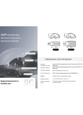 Намет надлегкий одномісний Cloud Up Base 1 CNK2450WS032, зелений Naturehike (386211346)