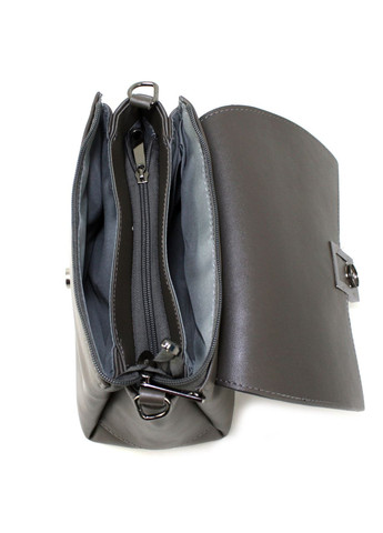 Невелика каркасна сумка жіноча крос-боді 548192 сіра Voila (367580966)