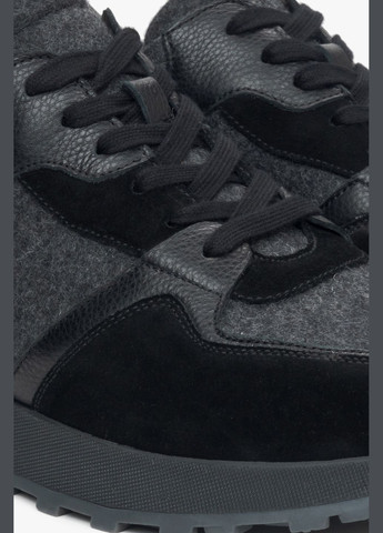 Черные демисезонные кроссовки, цвет черный Estro