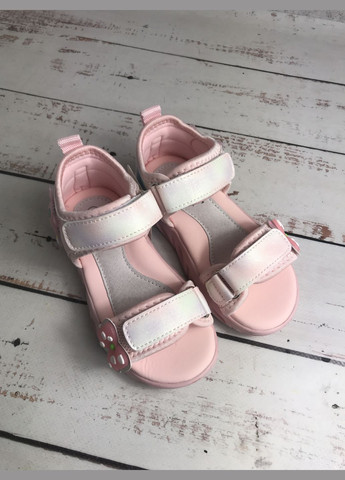 Розовые детские босоножки для девочки bbt.kids розовый (566-1) No Brand с бантом