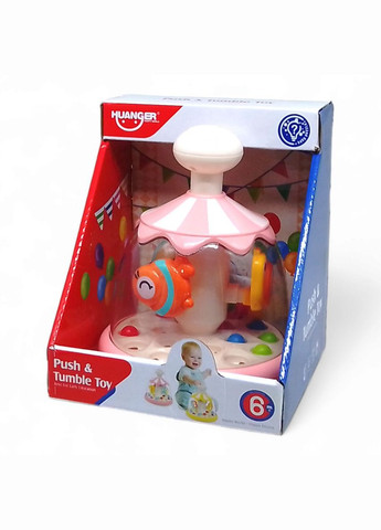 Дитяча іграшка "Дзига: Push & Tumble Toy", з кульками (рожева) MIC (292252556)