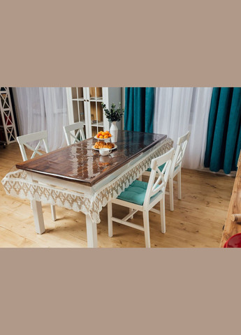 Силиконовая скатерть БелоКофейное Кружево 180x80см Royal House (315144266)