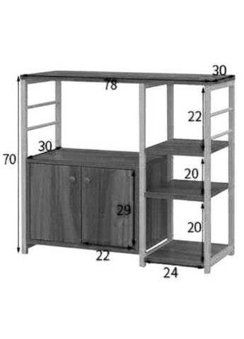 Стелаж кухонний з дерева Конікс зефір-бланже (СТА-00622001) No Brand (327868548)