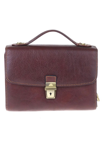 Кожаная барсетка коричневого цвета Italico 9337 moro Tony Perotti (303830047)