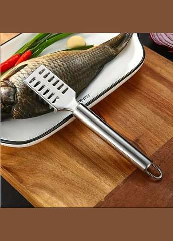 Рыбочистка 4-рядная из нержавеющей стали скребок для быстрой чистки рыбы 19.5 см Kitchen Master (317638703)