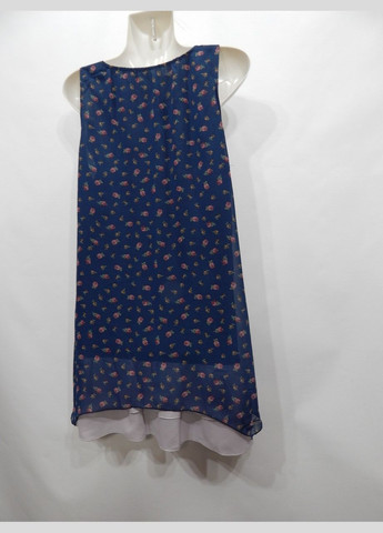 Синее повседневный летнее женское летнее платье на подкладке cotie blonde р.4648 012жс (только в указанном размере, только 1 шт.) No Brand