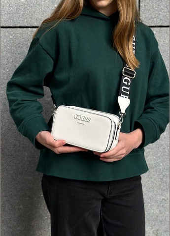 Жіноча прямокутна сумка Guess 23705 крос-боді біла No Brand (295263007)