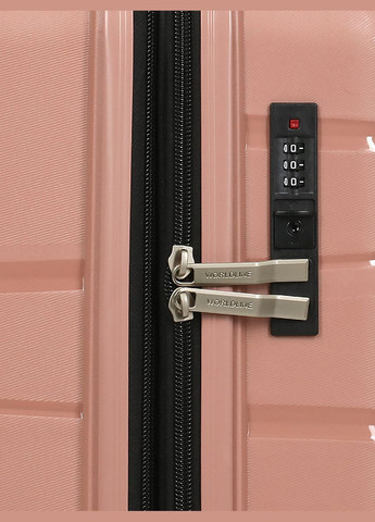 Чемодан средний М полипропилен пудра 65х44х28+5/77л/3.4кг/ 289 WORLDLINE (324802221)