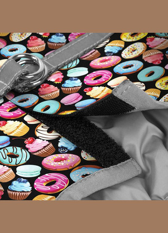 Шлея для собак мягкая Clothes c QR паспортом, рисунок "Пончики", XS3, В 32-35 см, С 22-24 см WAUDOG (332879277)