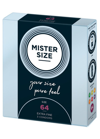 Презервативи MISTER SIZE (64 мм) 3шт No Brand (284236105)