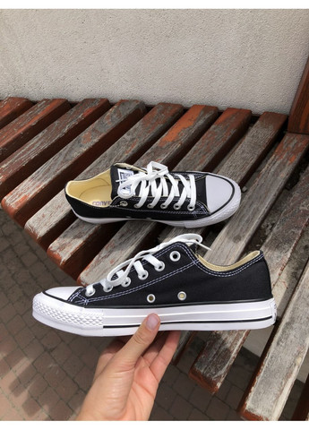 Черные демисезонные кеды мужские converse low black конверс No Brand