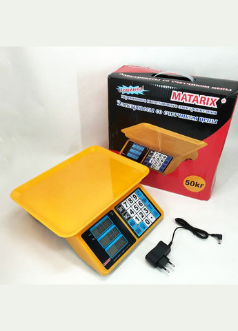 Електронні ваги для товарів MX-412 до 50 кг, Функціональні електронні ваги для торгівлі MATARIX (372908658)