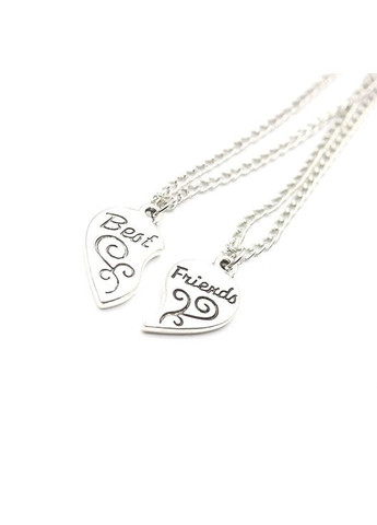 Парные подвески кулоны для лучших друзей Best Friend на двух отдельных цепочках No Brand (323652803)