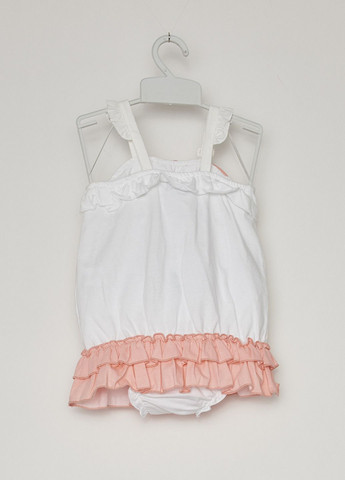 Белое платье бело-оранжевый Marasil (323065121)