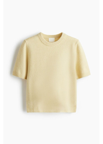 Светло-желтый демисезонный свитер с шерстью H&M basic