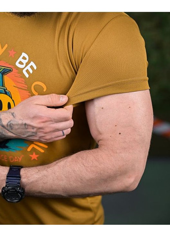 Тактична чоловіча футболка з принтом койот No Brand (350890471)