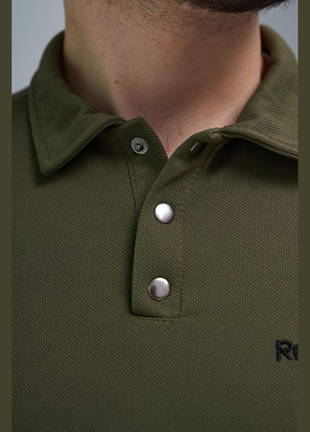 Оливковая (хаки) футболка-базовое поло с лого🔥 для мужчин Luna