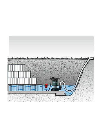 Занурювальний насос для чистої води та відкачування з дна TP 7500 SI, 300 Вт, 7500 л/год (Картон) 0250750013 (8148) Metabo (263433714)