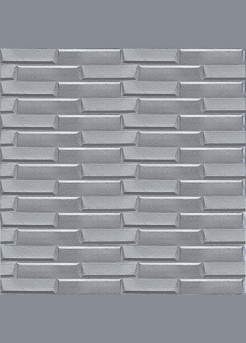 Самоклеящаяся 3D панель кладка серебро 19600x700x5мм (3DPanda-1365) Sticker Wall (323154677)