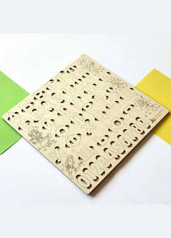 Дерев'яний алфавіт "Принцеси" (УКРАЇНСЬКИЙ), дитяча абетка із дерева, дерев'яні букви-пазли, азбука-сортер No Brand (301482872)