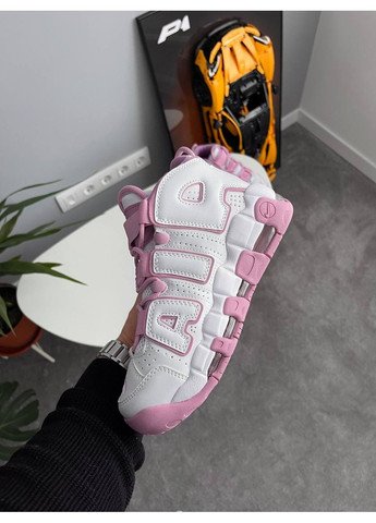 Кроссовки женские Nike Air More Uptempo White Pink | Найк Аир Мор Уптемпо розовые No Brand розовые демисезоны (360797374)