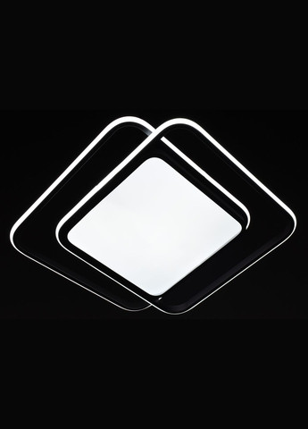 Люстра светодиодная потолочная LED светильник для квартиры на потолок лэд 27997 Черный 6х47х47 см. Sunnysky (364496307)