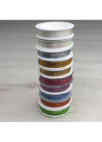 Люрексова нитка для вишивки - Мікс світлий 10шт No Brand (356509671)