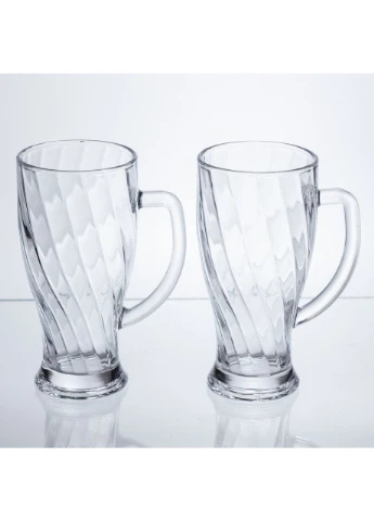 Набор кружек для пива Glass Mug стеклянных 2 штуки по 420 мл HP-17-59 Yiwu (391575974)